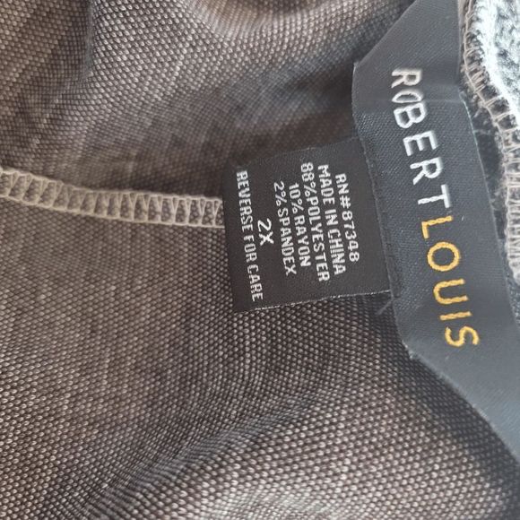 Robert louis womens multicolor plaid pullon dress pants size 2X - Picture 6 of 6